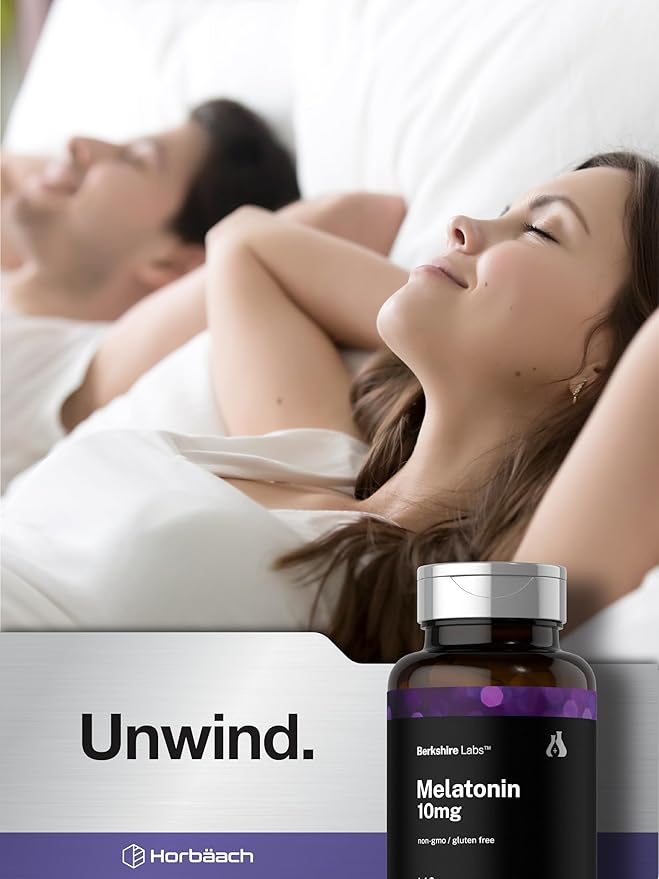 Horbäach Berkshire Labs Melatonin 10mg | 140 Quick Release Capsules | Extra Strength Formula | Non-GMO, Gluten Free Supplement