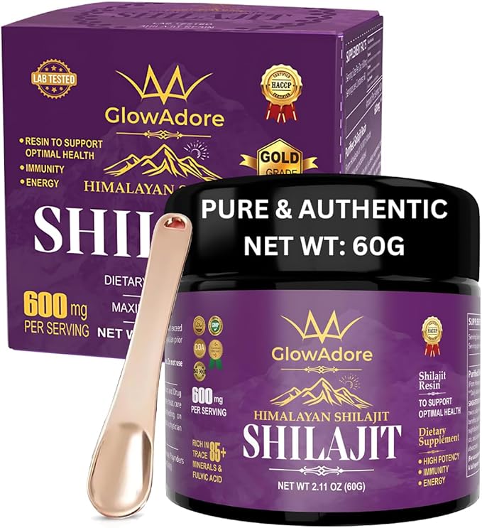 Shilajit Pure Himalayan Organic - 60g - Shilajit for Men - Shilajit for Women - Pure Shilajit - Tested for Safety - Himalayan shilajit - for Immune System Booster & Vitality - shilajit Resin