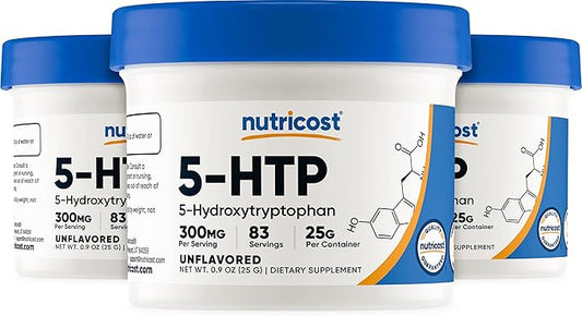 Nutricost 5-HTP Powder 25 Grams (3 Pack) (300mg Per Serving)