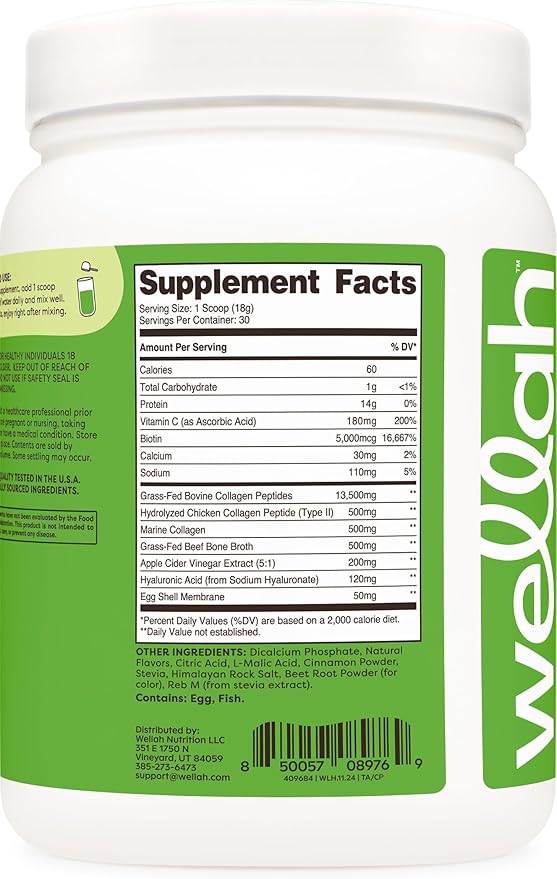 The Afterglow Multi Collagen Protein + Beauty (30 Servings, Cinnamon Pear) - Hair, Skin, Nail & Joint Support - Non-GMO and Gluten Free