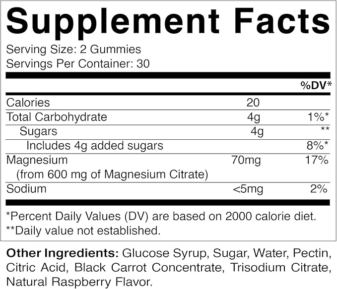 Vitamatic Magnesium Citrate Gummies 600mg per Serving - 60 Count - Promotes Healthy Relaxation, Muscle, Bone, & Energy Support (Pack of 2)