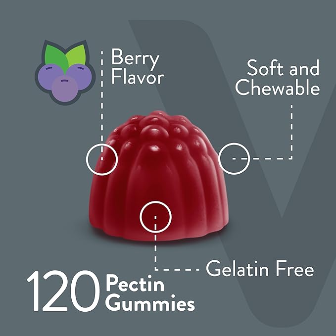 Vitamin B6 Gummies 100mg for Adults & Teens - B6 Vitamins for Mood & Nerve Function Support - Immune Booster - Vegan, GMO Free, Gluten Free, Gelatin Free - Tasty Chewable Berry Flavored VIT B6 Gummy