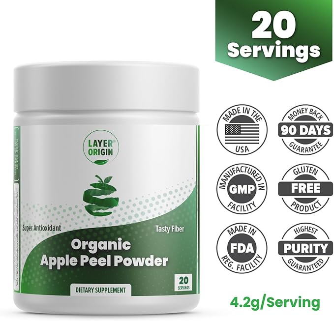 Layer Origin Organic Apple Peel Powder Boost Akkermansia and Bifidobacteria
