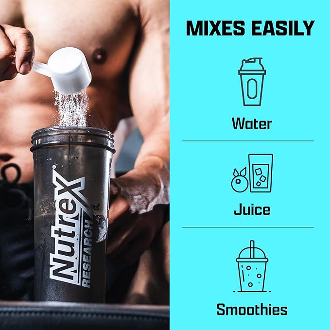 Nutrex Research L-Glutamine Powder Supplement - 60 Serving - Pure Unflavored, Non-GMO & Gluten Free | No Clumps!