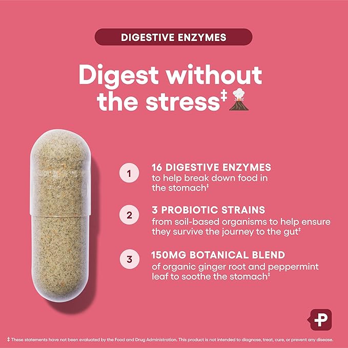 Physician's CHOICE Digestive Enzymes - Multi Enzymes, Organic Prebiotics & Probiotics for Digestive Health & Gut Health - Meal Time Discomfort Relief & Bloating - Dual Action Approach - 180 CT