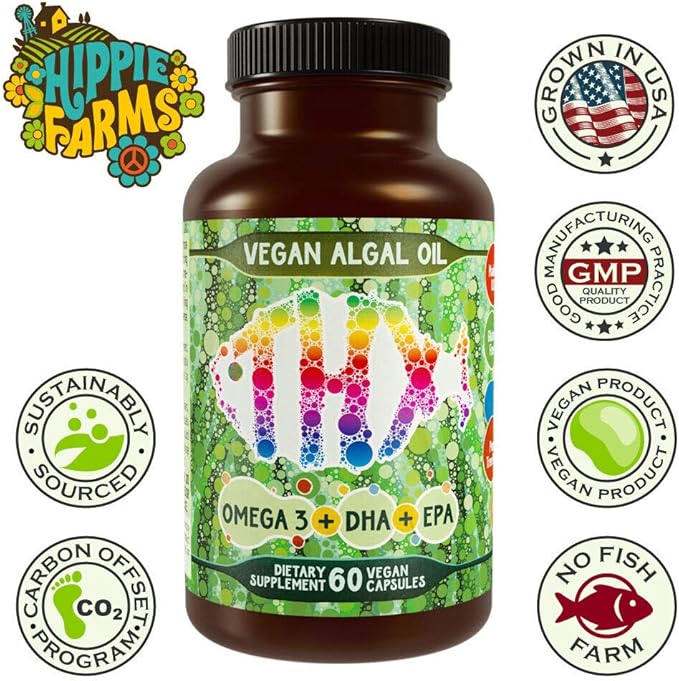 Vegan Omega 3 Algae Oil with DHA EPA The Fish-Less Oil Blend