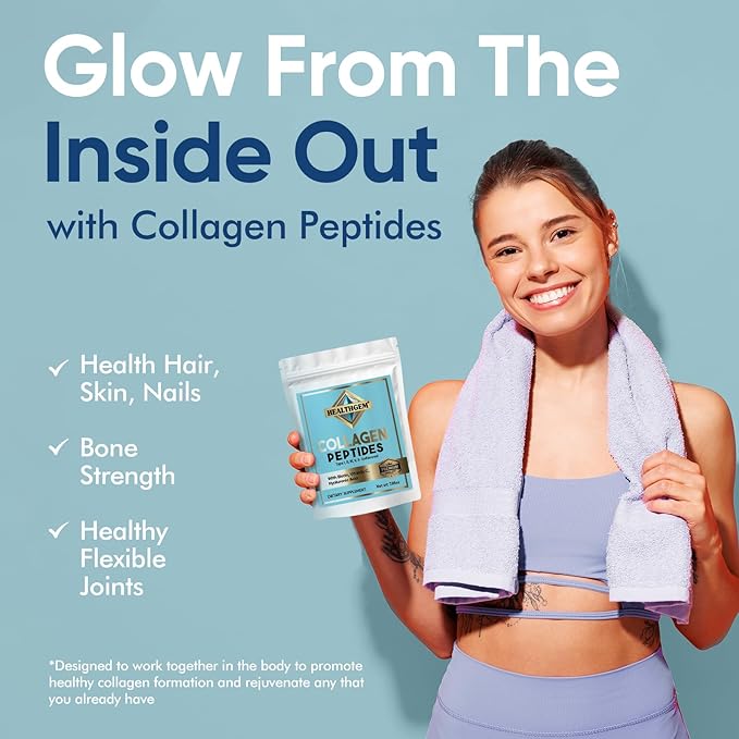 Collagen Peptides Powder, Hydrolyzed Collagen Protein Supplement with Biotin, Hyaluronic Acid, Vitamin C, Easy Mixing Collagen Supplements for Women and Men - 7.85oz