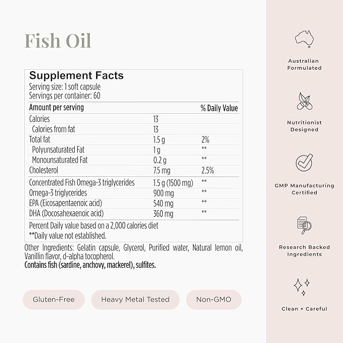 JSHealth High Strength Omega-3 Fish Oil | Wild-Caught, Friend of The Sea Certified, 60 Capsules