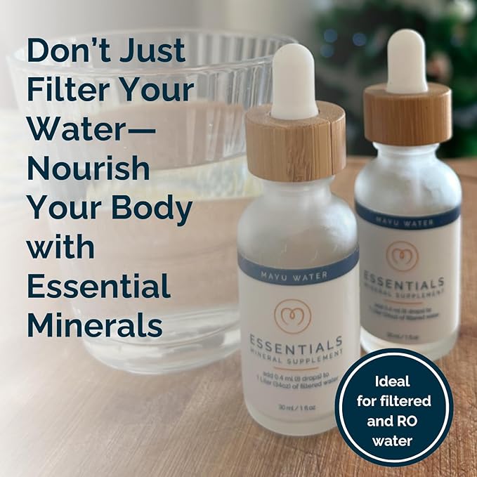 Mayu Concentrated Ionic Trace Mineral Drops - Rich Concentrate Electrolytes: Magnesium Chloride Sodium Supplements - Essential Blend Drop for Immune Support - Nutrient-Packed Alkaline Water (1)