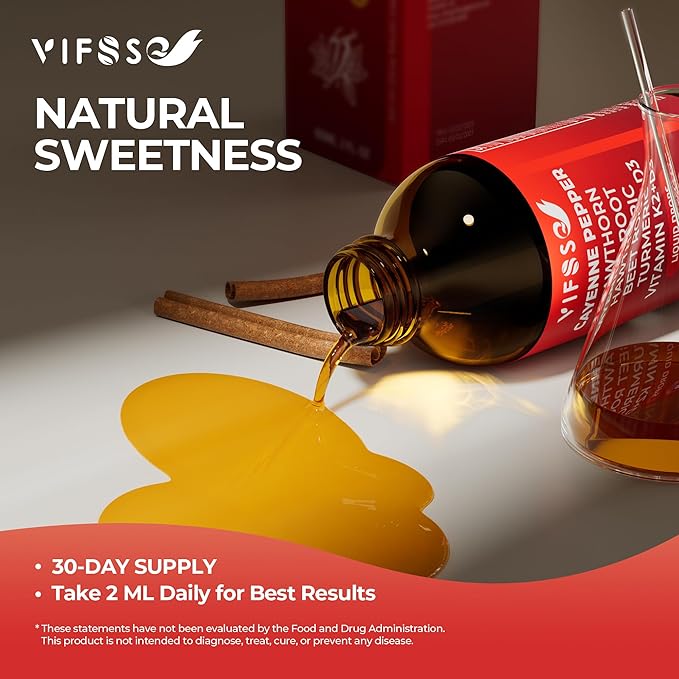 Cayenne Pepper Drops, Cayenne Pepper Extract, Liquid Drops with Hawthorn Support for Digestion Heath - 2 Bottles