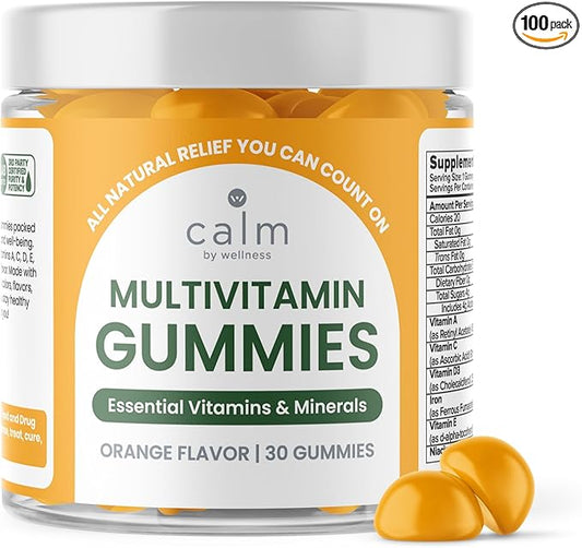 Multivitamin Gummies - All Natural Vegan Adult Multivitamin Gummy - Packed with Antioxidant Vitamins C & E, B12, B6, Folic Acid, Pantothenic Acid - Essential for Overall Health