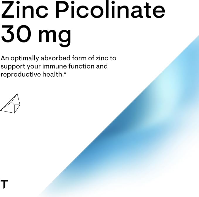 THORNE Zinc Picolinate 30 mg - Well-Absorbed Zinc Supplement for Growth and Immune Function* - 180 Capsules