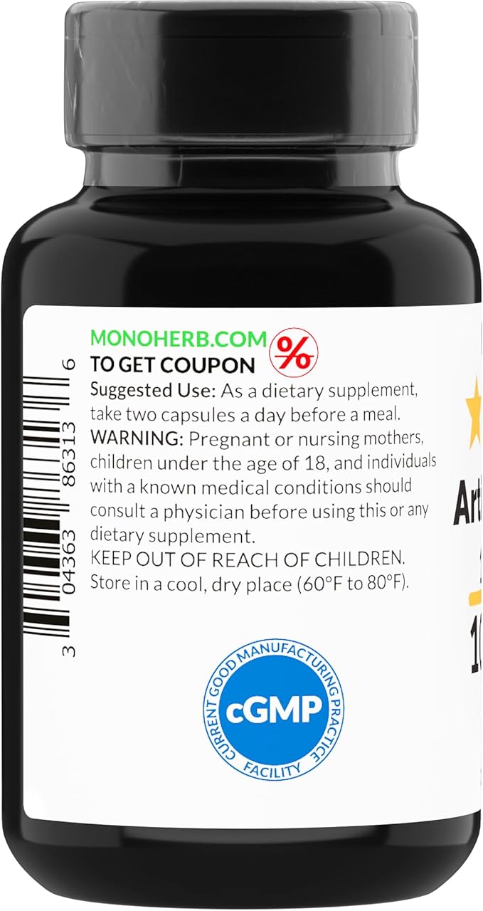 Artichoke Leaf Extract 1000 mg - 90 Vegetarian Capsules