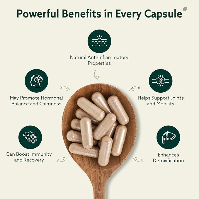 Burdock Root Organic and Bladderwrack 10 in 1 Immunity Booster Power Blend with Irish Sea Moss, Ashwagandha and Black Seed Supplement for Men and Women, Seamoss Pills Herbal, Vegan - 60 Capsules