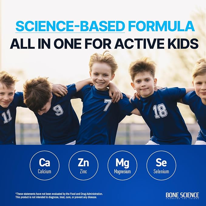Prime Height Powder – Kids Daily Multivitamin with Calcium, Magnesium, Zinc, and Vitamins B6, B12, C, D3, E, K – 30 Sticks, Peach Flavor