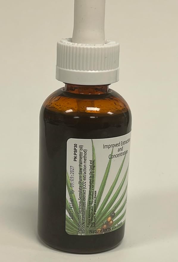 Pure Saw Palmetto Berries Oil 2x30ml Wild & Natural 60-90-day Supply Unlike Inefficient Powders, Supports Prostate Health Sleep Better Reduce Frequent Urination DHT Blocker Help Stop Hair Loss
