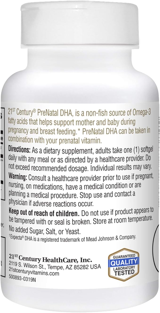 21st Century PreNatal DHA Softgels, 30 Count