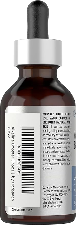 Horbaach Alkaline Water Drops | 2 fl oz | pH Balance Supplement | Booster with Minerals | Non-GMO & Gluten Free