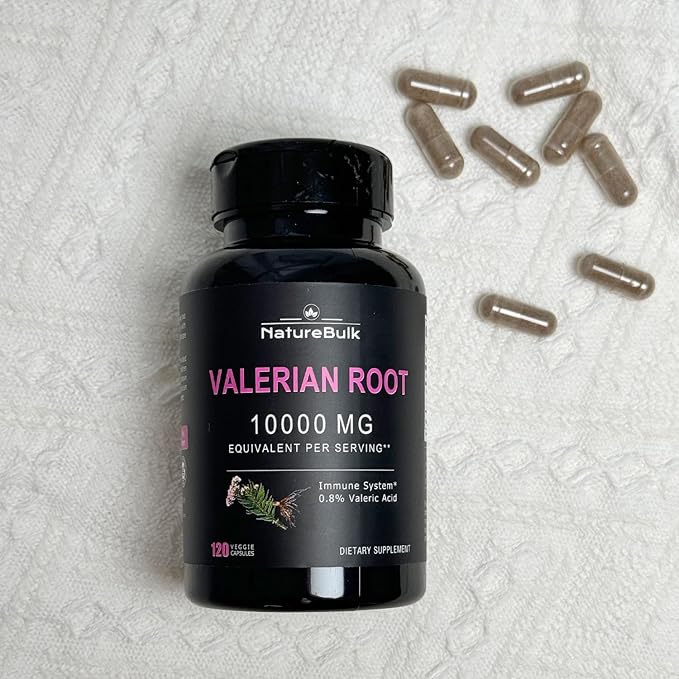 Valerian Root Capsules -Equivalent to 1,0000mg, 4X Concentrated Extract - Highly Concentrated, 120 Capsules