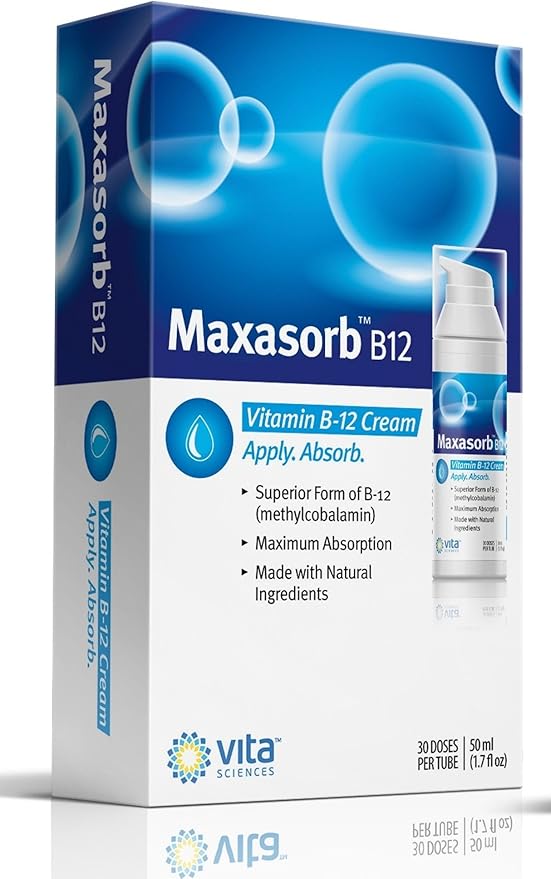 Vitamin B12 Cream Methyl B-12, Methylcobalamin B12 1000 mcg Energy, Health & Vibrant Skin, Powerful Topical B12 Skin Cream - Helps with Eczema & Psoriasis.Energy Like B12 Patch