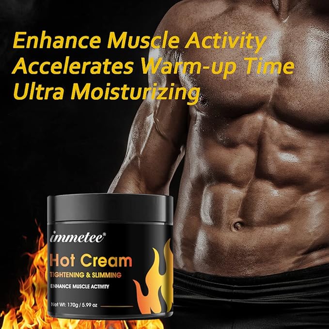 Hot Cream for Belly Fat Burner, Hot Cream Cellulite and Fat Burner, Sweat Fat Burning Gel, Workout Enhancer For Shaping Waist, Abdomen and Buttocks Slimming Cream for Men and Women-170g