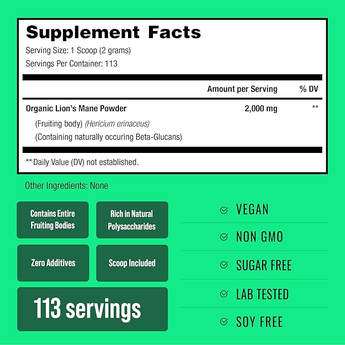 NutraChamps Beet Root Powder & Lion's Mane Powder. Powerful Circulation & Adaptogen Blends