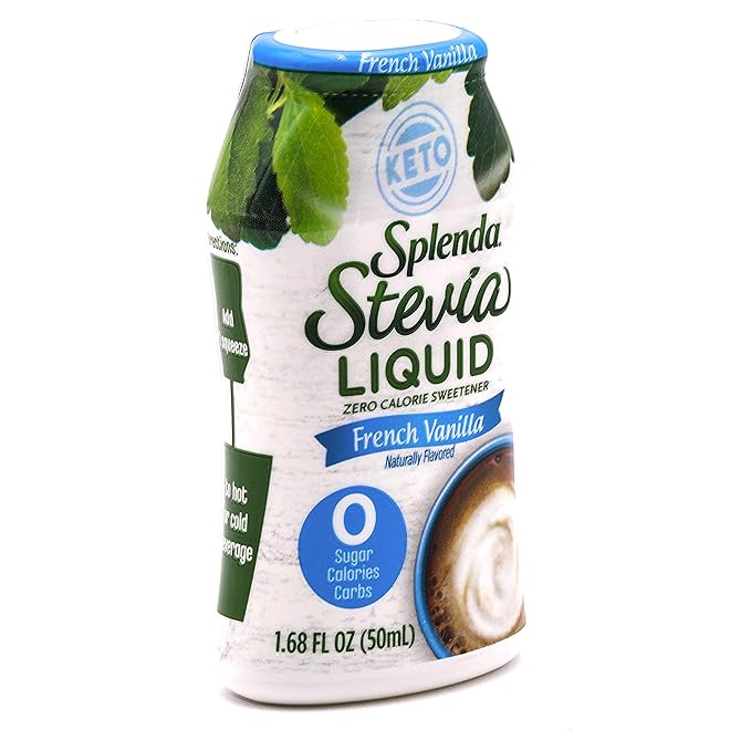 SPLENDA Stevia Liquid Zero Calorie Sweetener Drops, French Vanilla, 1.68 Fl Oz Bottle (Pack of 3)
