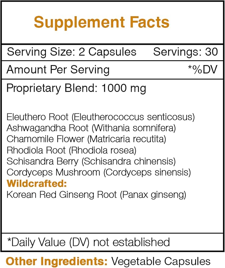 Secrets of the Tribe - Desert Serenity, Adaptogen/Stress-Free Formula, Herbal Supplement Blend (60 Capsules)