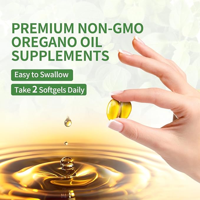 Organic Oregano Oil 400 Softgels Organic Oil of Oregano Capsules with Black Seed Oil | Immune Support, Digestive Health | Non-GMO, Gluten Free