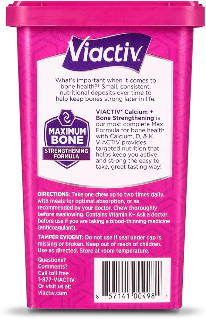 Viactiv, Calcium Plus D, Soft Chews, Caramel - 100 soft chews, Pack of 6