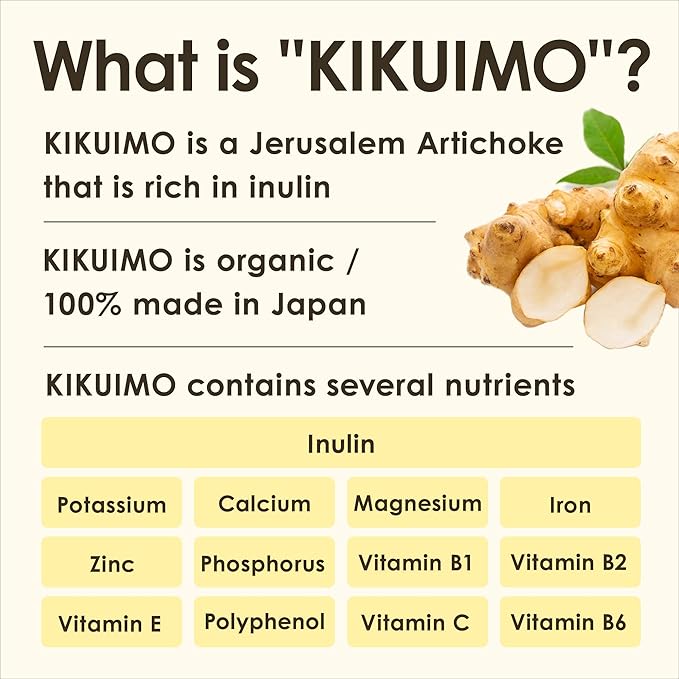NAFFY KIKUIMO Jerusalem Artichoke Supplement -Inulin, Dietary Fiber, Organic, Made in Japan, 210 Tablets