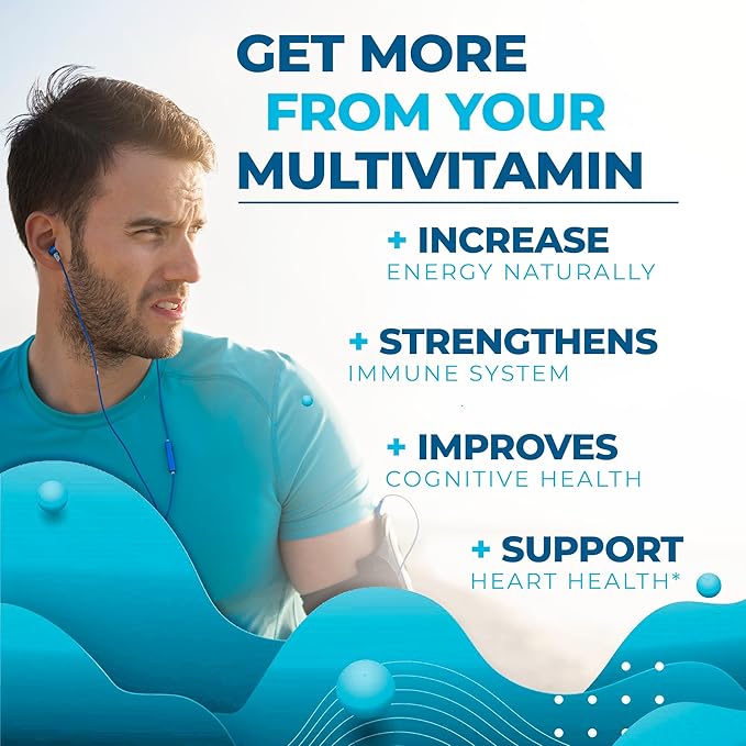Multivitamin with 25 Vitamins & Minerals (90 Tablets) | Immune, Energy & Cognitive Support | Daily Vitamins for Woman and Men | Antioxidants, Zinc, B-Complex, Calcium, D3 (1)