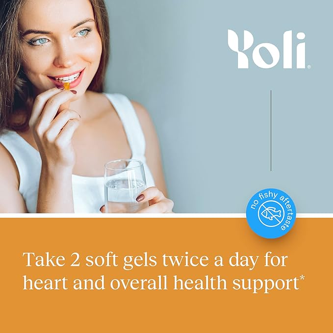 Yoli® - Omegas - Fish Oil Omega 3 Supplement with Vitamin D3 - Fish Oil Capsules with EPA and DHA Omega 3 Fatty Acids for Heart Health Support