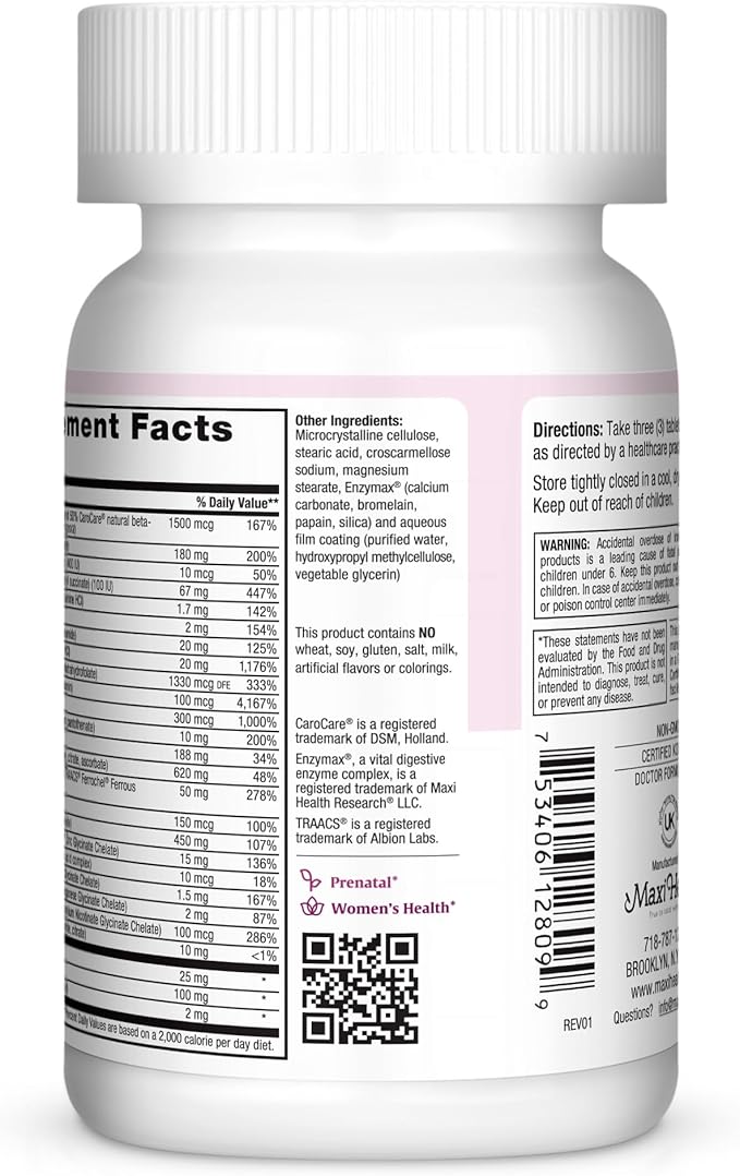 Maxi Health, Maxi Prenatal, 90 Count (Pack of 1)