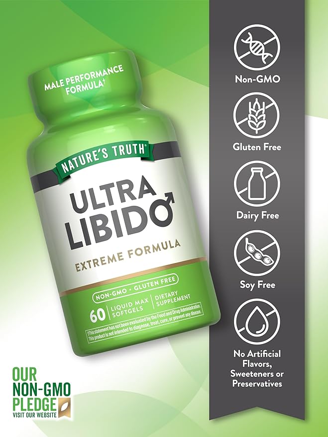 Nature's Truth Libido Supplement for Men | 60 Softgels | Non-GMO & Gluten Free Pills