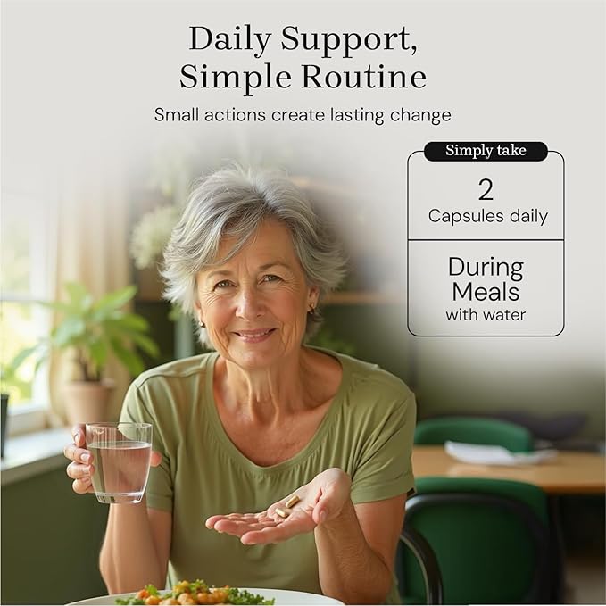 Daily Immunity - Mushroom Supplement Capsules with Lion’s Mane, Turkey Tail, Cordyceps, Reishi - Brain Support, Focus, Energy & Immune Booster - 60 Ct