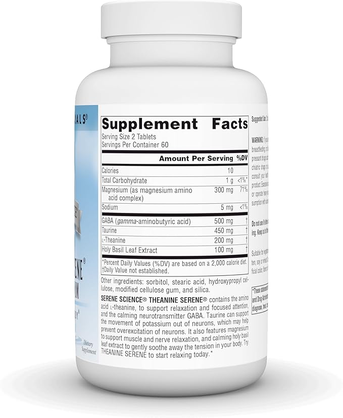 Source Naturals Serene Science L-Theanine with Magnesium and GABA - 120 Tablets