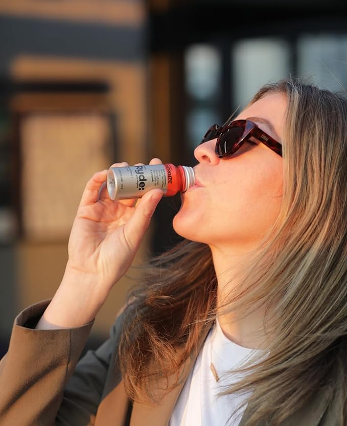 Ryde: Energize Shot | Tropical Flavor | Green Tea Caffeine, Taurine, Ginseng Extract & B Vitamins | 0 Calories, 0 Sugar | 2 FL OZ Shots | Boosts energy* (8 Pack)