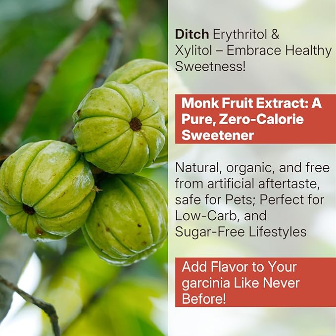 Sugar Free Garcinia Cambogia Gummies 1000mg 95% HCA Pure Extract with L-Carnitine, Raspberry Ketone, Chromium, Green Coffee Bean for Metabolism, 100% Organic Extract, Vegan, Strawberry Flavor 60 Cts