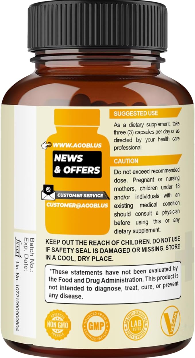 agobi D-Mannose and Cranberry Blend Capsules - 240 Vegan Pills for 80 Days - Super Concentrated Formula for UTI Health, Digestive & Immune Support - Gluten-Free, Non-GMO