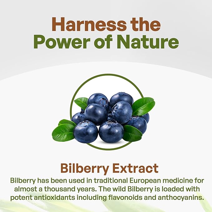 Go Nutra Bilberry Extract Powder European Bilberry 10:1 Strength Bilberry Powder 1 lb