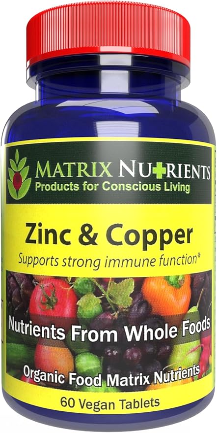 ZINC & Copper - LAB Tested for Highest Purity! Fast Absorption, 100% Organic Natural Ingredients - Massive Immune Support - Repair Heart & Body! - Vegan Tablets (60ct)