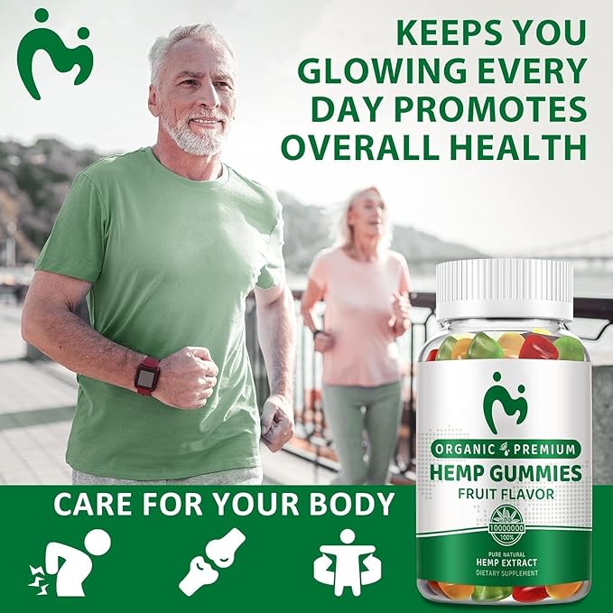 (3 Pack) Hemp Gummies for Pain Sleep Anxiety 100% Natural Pure Extra Strength Organic Hemp Oil Extract Edible Vegan Low Sugar Hemp Gummy for Adults