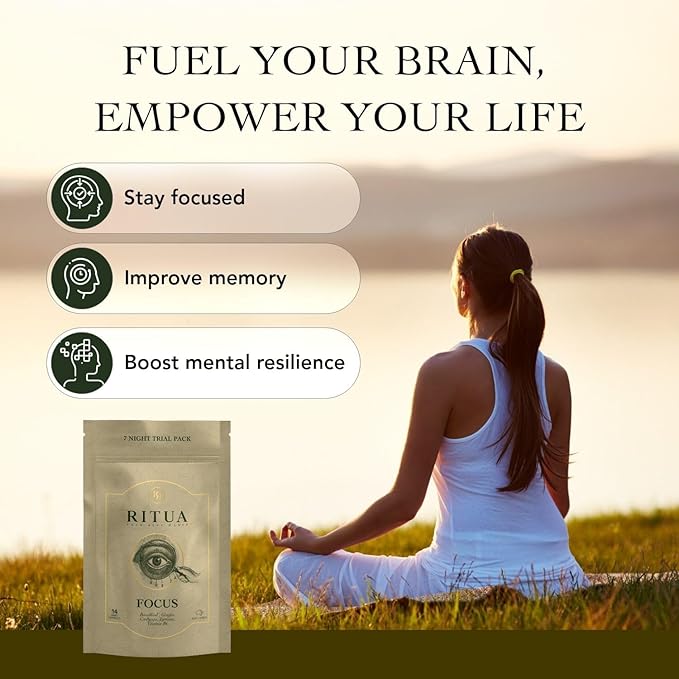 Wellness Nootropic Mushroom Supplement 7-Day Trial Pack, Brain Supplement to Enhance Memory and Focus, Contains Bacopa, Gingko, Cordyceps, Vitamin B6 & Tyrosine, 14 Mushroom Capsules for Adults