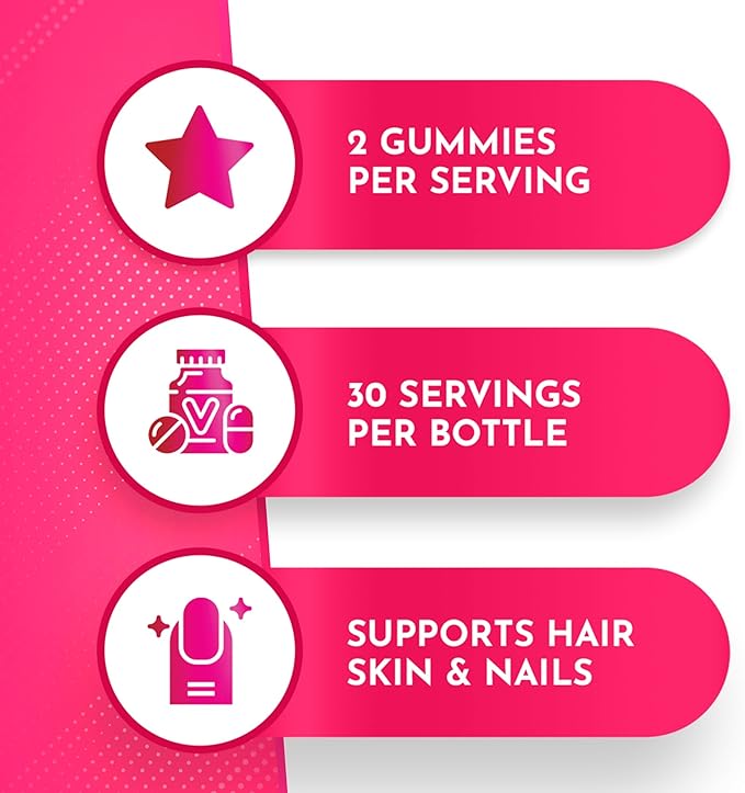 Atlantis Nutrition Collagen Peptides Gummies for Women - Formulated with Type I & III - Vitamin & Superfruit Beauty Blend - Formulated to Support Hair, Nail & Skin Health | 60 Count