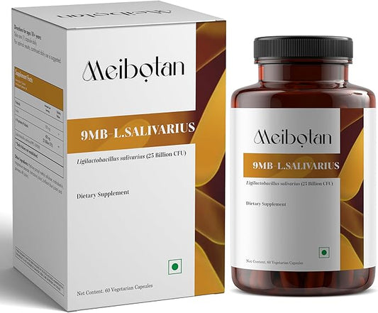 L-Salivarius Probiotics Bacteria with 25 Billion CFU for Women & Men, Helps in Improving The Metabolic Profiling, Promotes Good Bacteria and Balanced Internal Enviroment - 60 Veggie Capsules