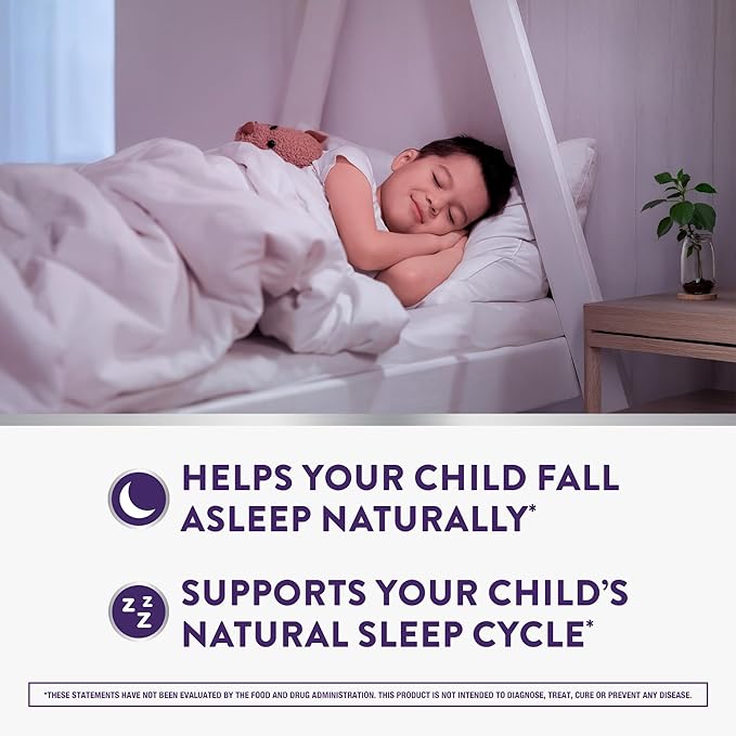 VICKS PURE Zzzs Kidz, Melatonin Sleep Aid Gummies for Kids and Children, Helps Your Child Fall Asleep Naturally, Low Dose Melatonin, 48 Gummies