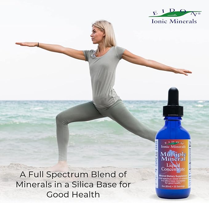Eidon Ionic Minerals Multiple Minerals Supplement - Ionic Trace Mineral Drops for Water, Natural Liquid Vitamins to Support Heart Health and Hydration, Bioavailable, No Preservatives - 2 oz
