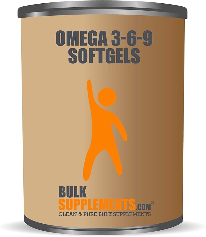 BulkSupplements.com Omega 3-6-9 Softgels - Triple Omega Supplement, from Flaxseed, Evening Primrose & Fish Oil- 2 Softgels per Serving (2400mg), 5000 Count (Pack of 1)