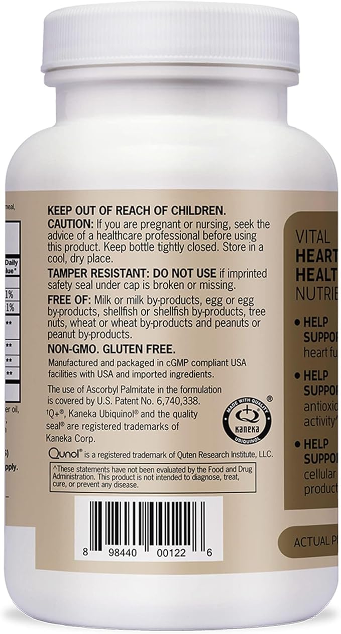 Qunol Plus Ubiquinol with Omega-3 Fish Oil - Antioxidant Supplement for Heart Health and Energy Production, Active Form of CoQ10, 90 Count